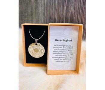 1.25" Hummingbird Spindle Whorl Pendant by Raven Wolden
