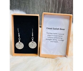 Coast Salish Bear .25" Earrings by Raven Wolden