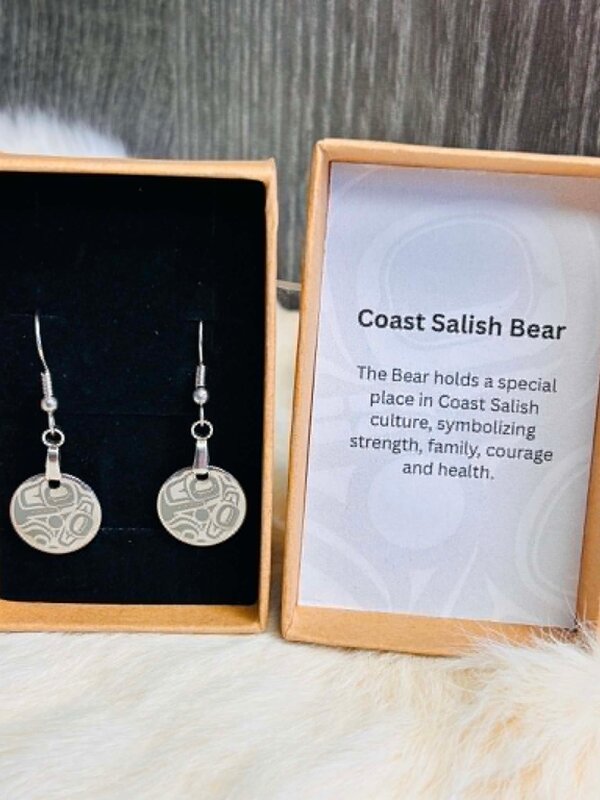 Coast Salish Bear .25" Earrings by Raven Wolden
