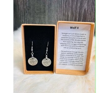 Wolf II .25" Earrings by Raven Wolden