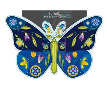 Vinyl Die-Cut Sticker Butterfly by Lisa Berry