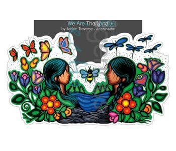 Vinyl Die-Cut Sticker We Are The Land by Jackie Traverse