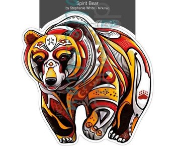 Vinyl Die-Cut Sticker Spirit Bear by  Stephanie White