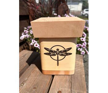 4" Hand made cedar Bentwood Box - Design by Raven Wolden - Dragonfly