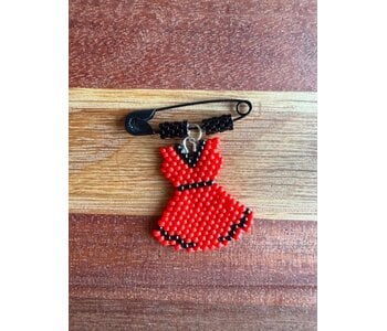 Beaded Red Dress on Pin by Jenn Carman
