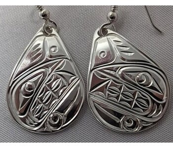 Hand Carved earrings Orca by Richii's art