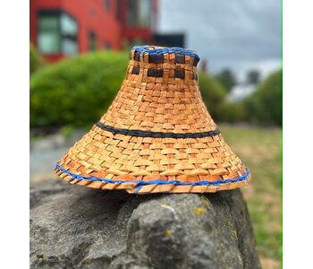 Traditional Cedar Hat With accent band -by Lee Prevost