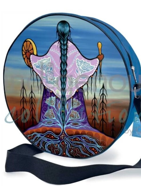 The Heartbeat of the Nation Drum Bag 17" by Jackie Traverse