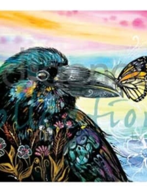Matted & Framed art card Raven by Carla Joseph