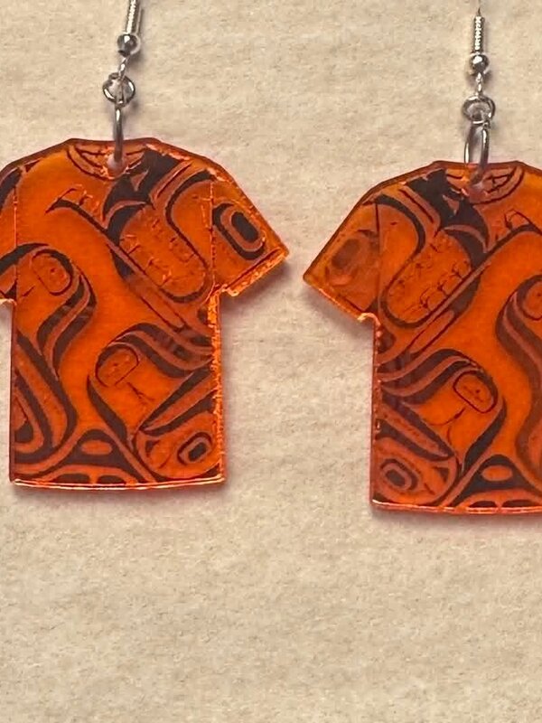 Orange Shirt Earrings - design by Josh Davidson