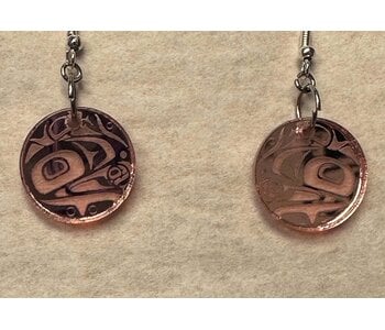 Sm round Raven Earring by Andromeda Reece