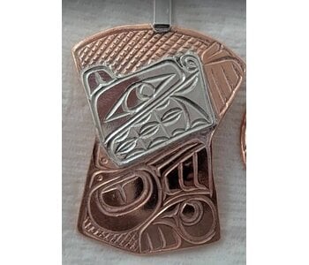 Copper Shield with Silver Bear by Richard Lang