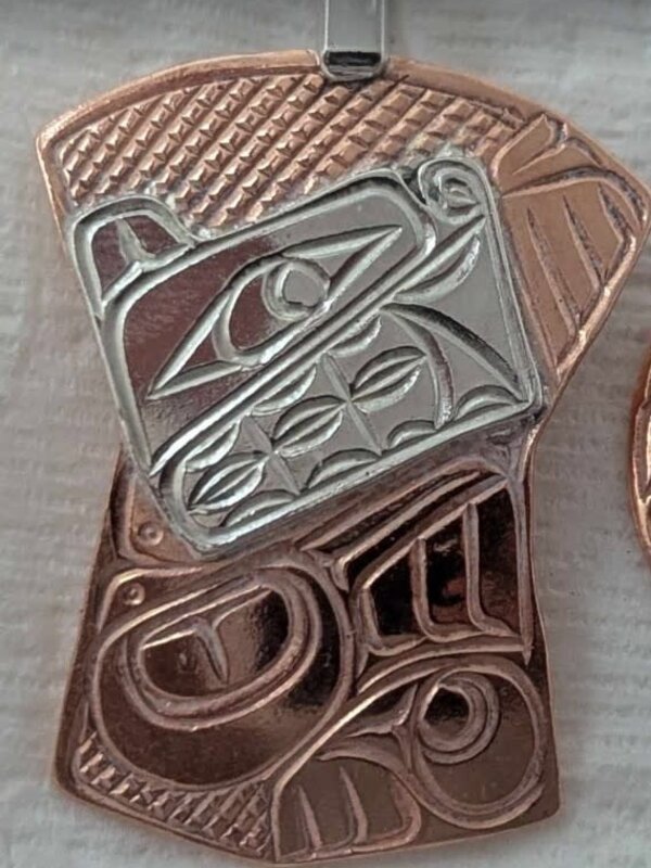 Copper Shield with Silver Bear by Richard Lang