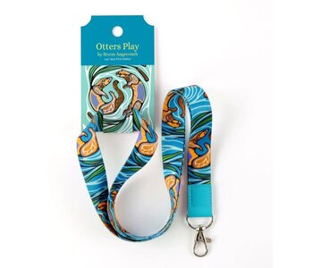 Art Lanyard "Otters Play" by Storm Angeconeb