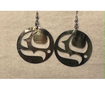 Acrylic earrings Salmon by A Wilson