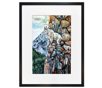 Framed & Matted Art Card - Goat Mountain by Carla Joseph