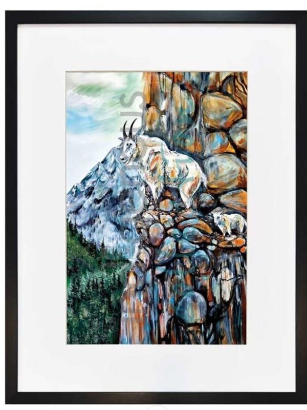 Framed & Matted Art Card - Goat Mountain by Carla Joseph