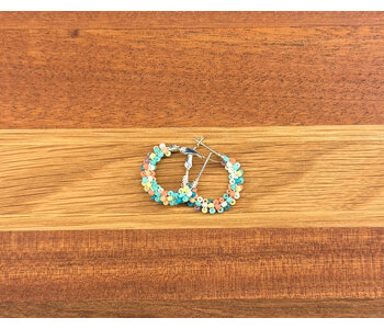Small Beaded Hoop Earrings by Jenn Carman