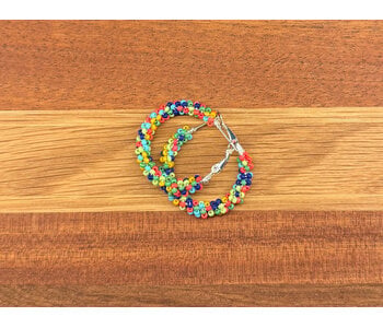 Large Beaded Hoop Earrings By Jenn Carman