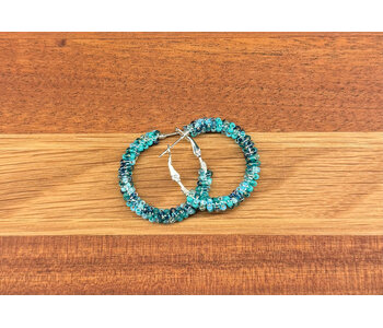 Large beaded Hoop Earrings by Jenn Carman