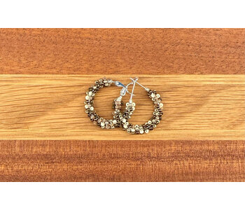 Medium Beaded Hoop Earrings by Jenn Carman