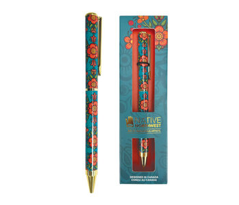 Premium Ballpoint Pen - Prairie Beadwork by Justine Proulx