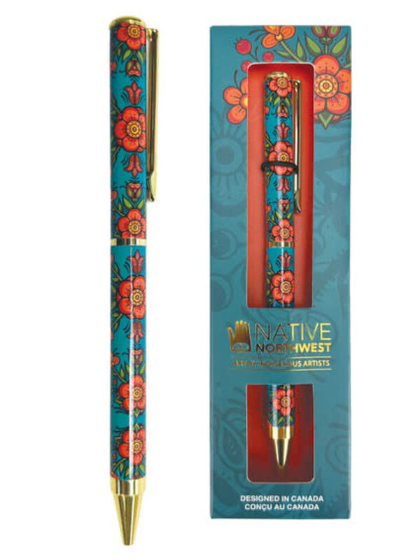 Premium Ballpoint Pen - Prairie Beadwork by Justine Proulx