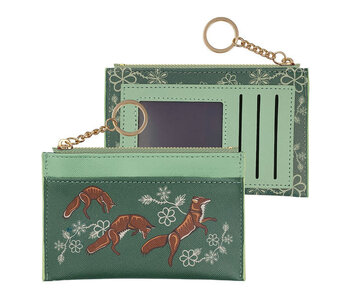 Zippered Card Wallet - Foxes (Wagooshna) by Storm Angeconeb