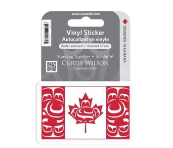 Standing Together Flag Vinyl Sticker by Curtis Wilson