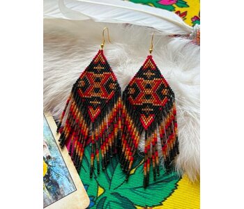 X-Large beaded Earrings by Little Spark Cree-ations