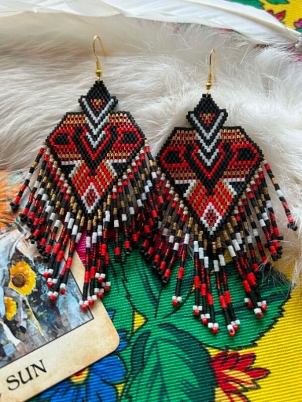 X-Large beaded Earrings by Little Spark Cree-ations