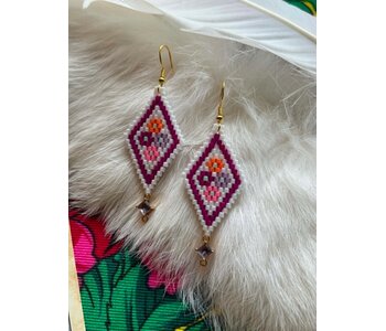 Medium Beaded Earrings by Little Spark Cree-ations
