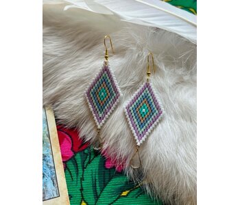 Medium Beaded Earrings by Little Spark Cree-ations