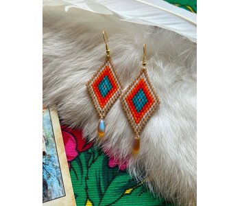 Medium Beaded Earrings by Little Spark Cree-ations