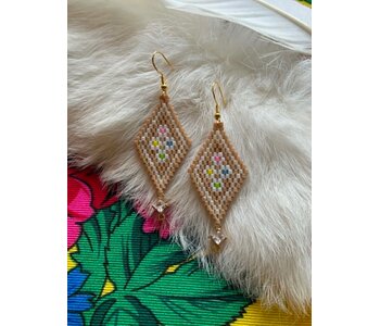 Medium Beaded Earrings by Little Spark Cree-ations