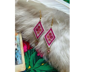 Medium Beaded Earrings by Little Spark Cree-ations