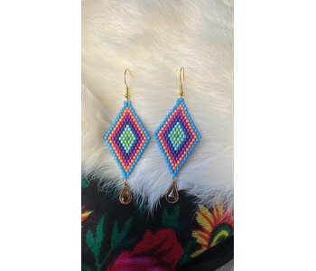 Medium Beaded Earrings by Little Spark Cree-ations