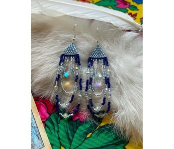 Medium Beaded Earrings by Little Spark Cree-ations
