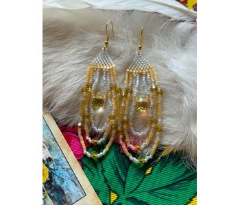 Medium Beaded Earrings by Little Spark Cree-ations