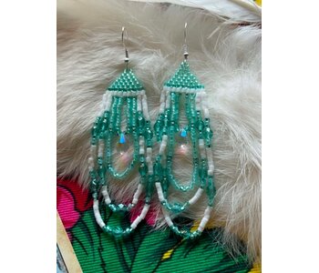 Medium Beaded Earrings by Little Spark Cree-ations