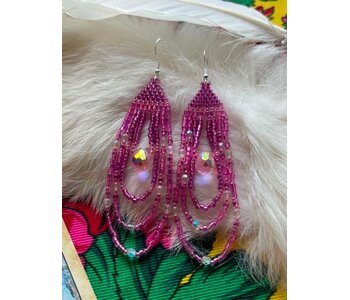 Medium Beaded Earrings by Little Spark Cree-ations