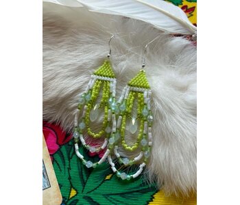 Medium Beaded Earrings by Little Spark Cree-ations
