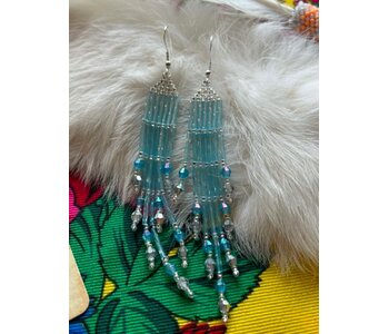 Medium Beaded Earrings by Little Spark Cree-ations