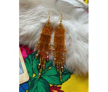 Medium Beaded Earrings by Little Spark Cree-ations