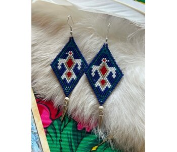 Large beaded Earrings by Little Spark Cree-ations