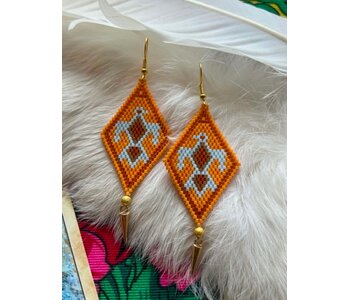 Large beaded Earrings by Little Spark Cree-ations