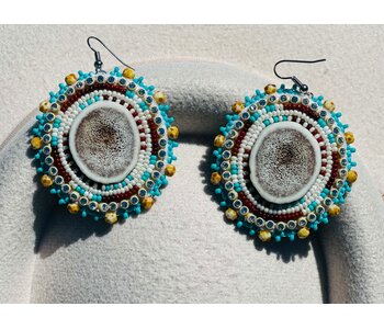 Beaded Cab Earrings  by Rosalie Giroux