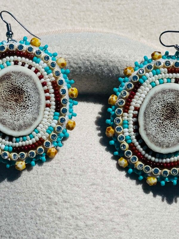 Beaded Cab Earrings  by Rosalie Giroux