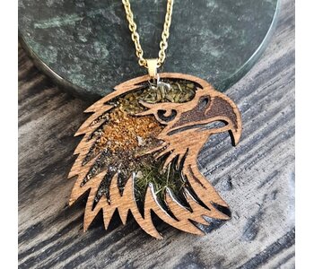 4 Medicine Eagle Head Pendant by Stacey Smith