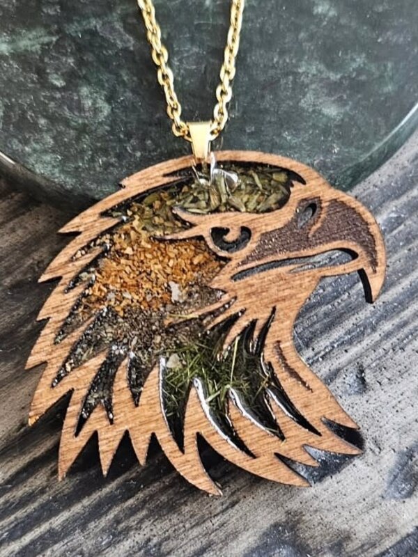 4 Medicine Eagle Head Pendant by Stacey Smith